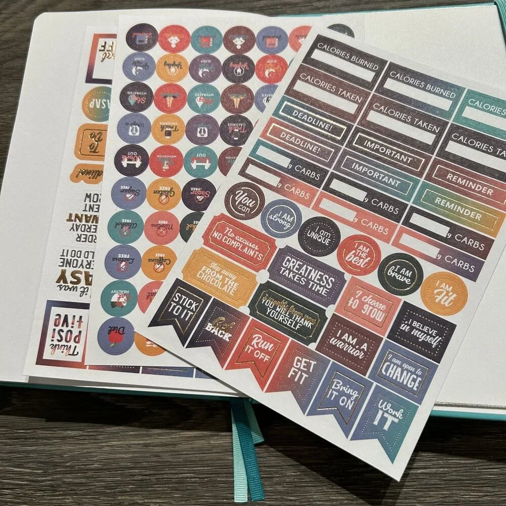 NEW Clever Fox Wellness Planner Goal Setting Journal Habit Tracker Stickers
